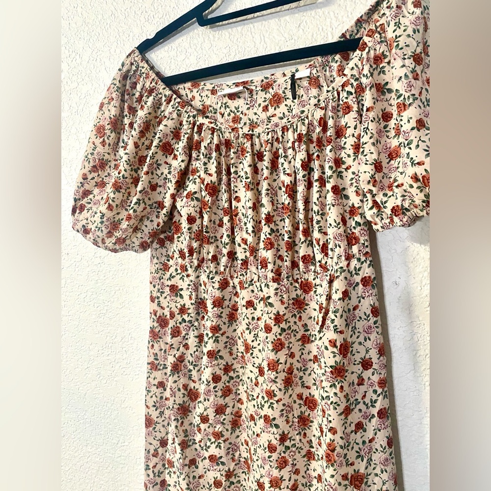 Mama Licious Maternity milkmaid Floral Off the shoulder Mini Dress size M - Picture 4 of 8